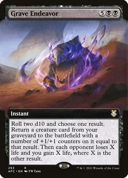 Grave Endeavor, Magic card AFC 293 — Forgotten Realms Commander set