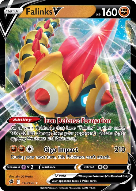 Falinks V, Pokémon card RCL 110 — Rebel Clash set