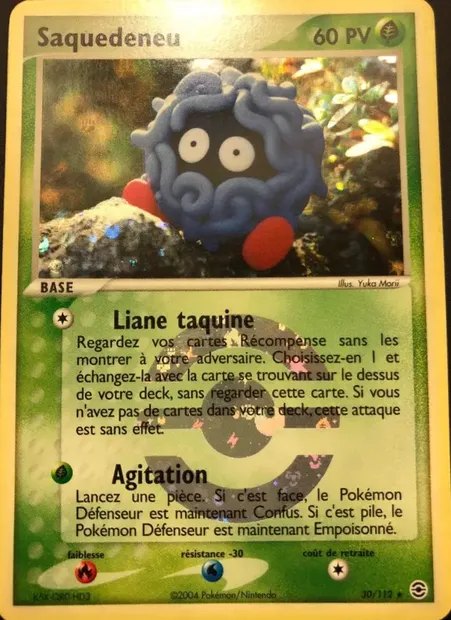 Saquedeneu, carte Pokémon RG 30 — extension EX Rouge Feu & Vert Feuille