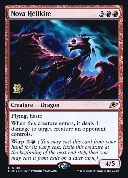 Nova Hellkite, Magic card PEOE 148s — Edge of Eternities Promos set