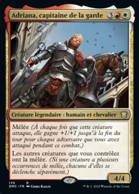 Adriana, capitaine de la garde, carte Magic DMC 139 — extension Dominaria United Commander