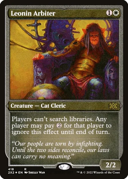 Leonin Arbiter, Magic card 2X2 418 — Double Masters 2022 set