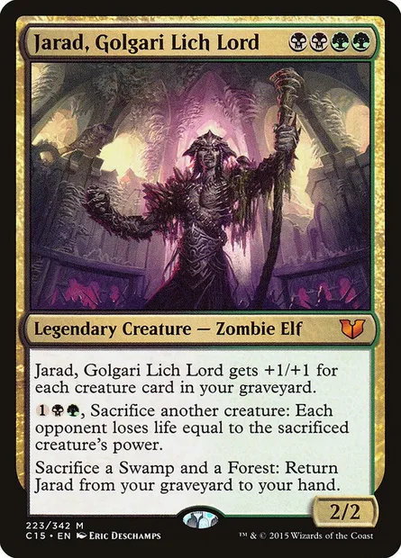 Jarad, Golgari Lich Lord, Magic card C15 223 — Commander 2015 set