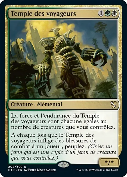 Temple des voyageurs, carte Magic C19 208 — extension Commander 2019