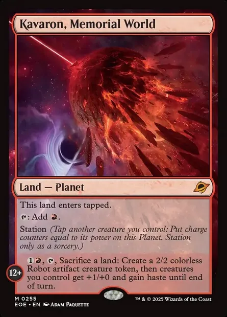 Kavaron, Memorial World, Magic card EOE 255 — Edge of Eternities set