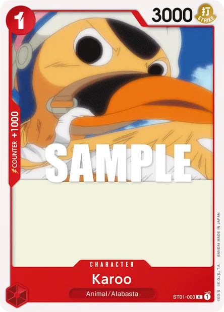 Karoo, One Piece card ST01-003 — Straw Hat Crew set