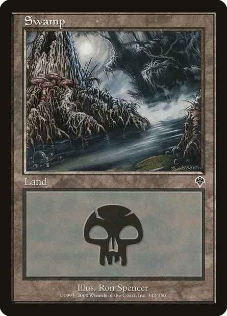 Swamp, Magic card INV 342 — Invasion set