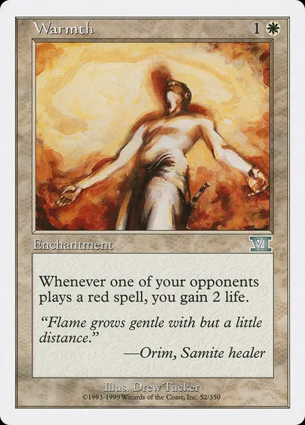 Douce chaleur, carte Magic 6ED 52 — extension Classic Sixth Edition