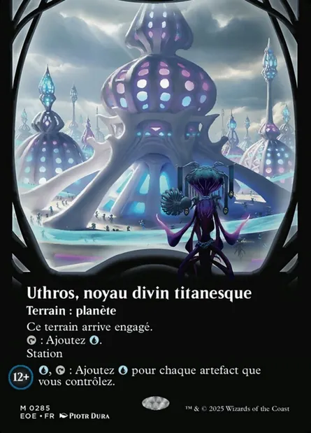 Uthros, noyau divin titanesque, carte Magic EOE 285 — extension Edge of Eternities