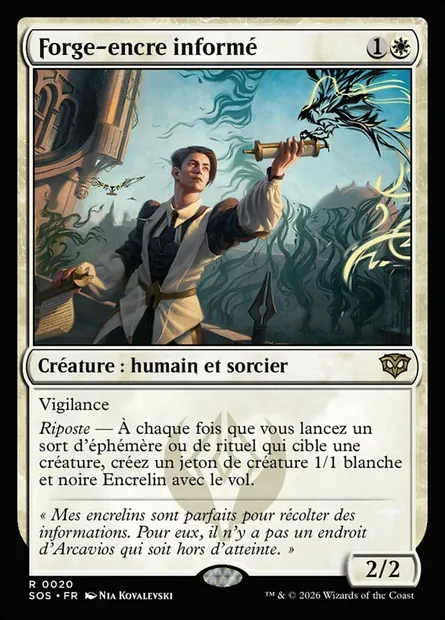 Forge-encre informé, carte Magic SOS 20 — extension Secrets of Strixhaven