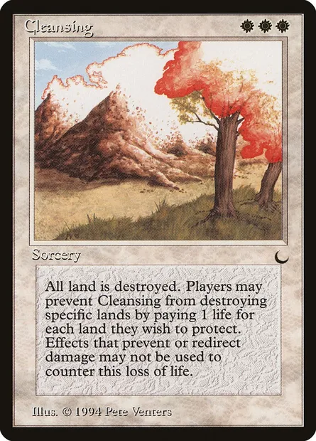 Cleansing, Magic card DRK 4 — The Dark set