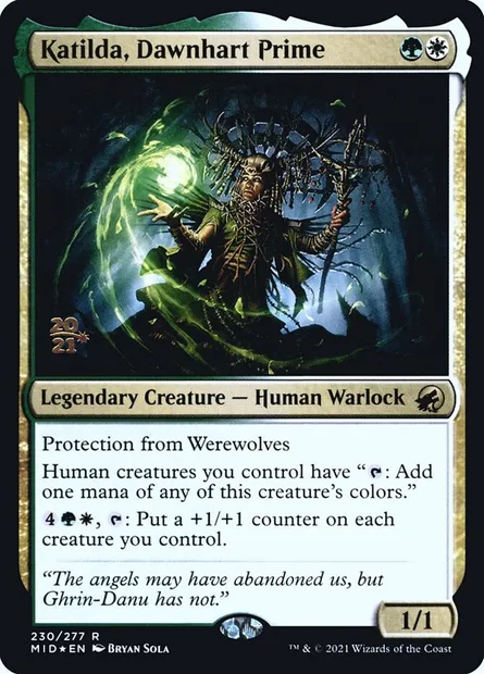 Katilda, Première de Cerf-orient, carte Magic PMID 230s — extension Innistrad: Midnight Hunt Promos