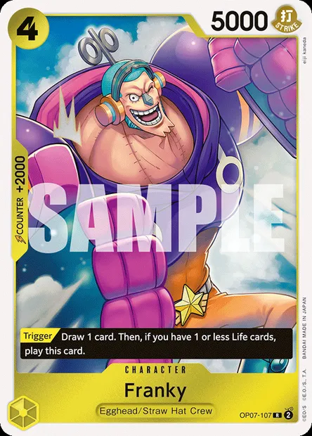Franky, carte One Piece OP07-107 — extension 500 YEARS IN THE FUTURE