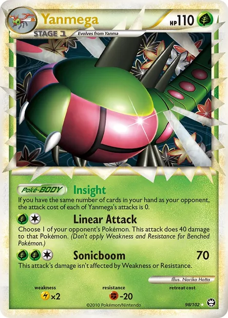 Yanmega, Pokémon card TM 98 — Triumphant set