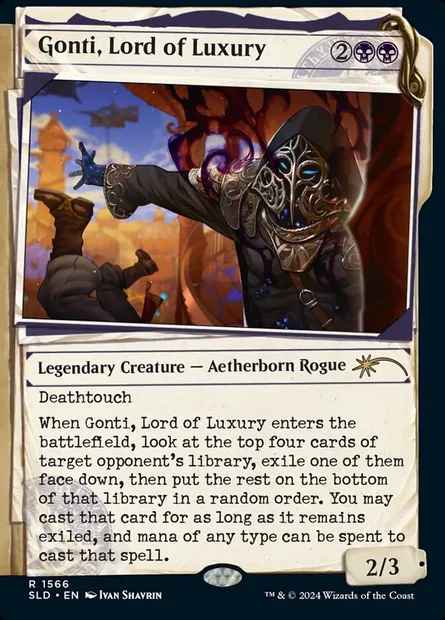 Gonti, Lord of Luxury, Magic card SLD 1566 — Secret Lair Drop set