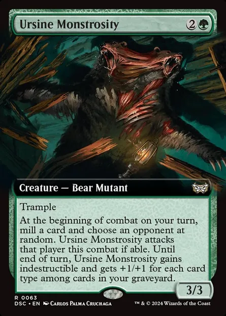 Ursine Monstrosity, Magic card DSC 63 — Duskmourn: House of Horror Commander set