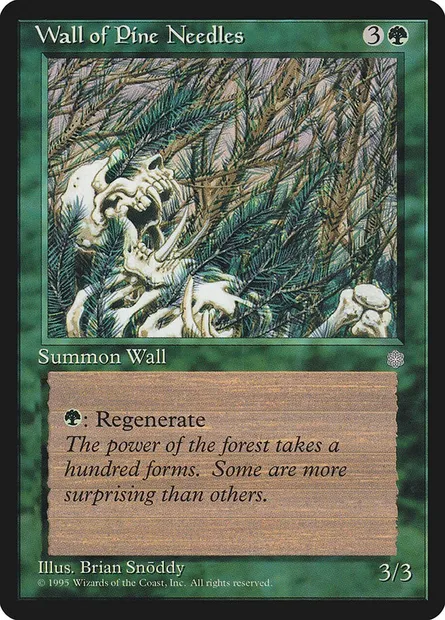 Mur d'aiguilles de pin, carte Magic ICE 274 — extension Ere Glaciaire