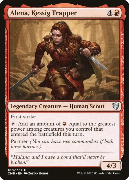 Alena, Kessig Trapper, Magic card CMR 160 — Commander Legends set