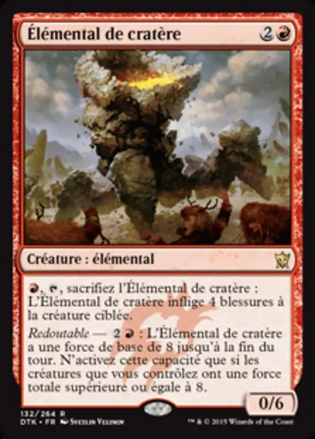 Élémental de cratère, carte Magic DTK 132 — extension Les Dragons de Tarkir