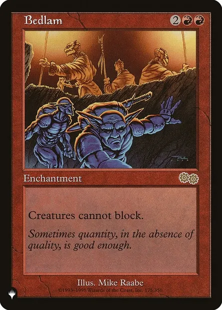 Bedlam, Magic card PLST USG-175 — The List set