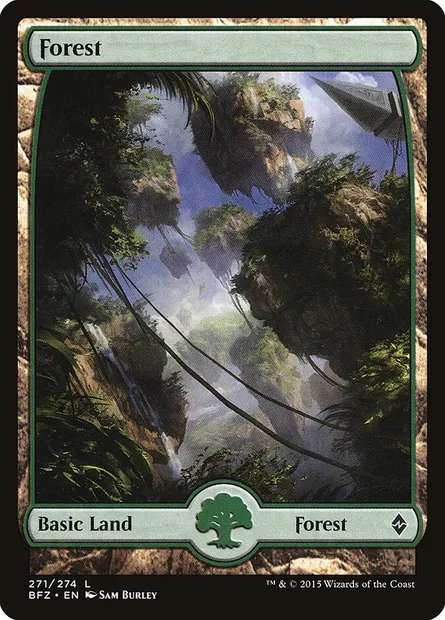 Forest, Magic card BFZ 271 — Battle for Zendikar set