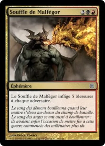 Souffle de Malfégor, carte Magic ARB 35 — extension La Renaissance d'Alara