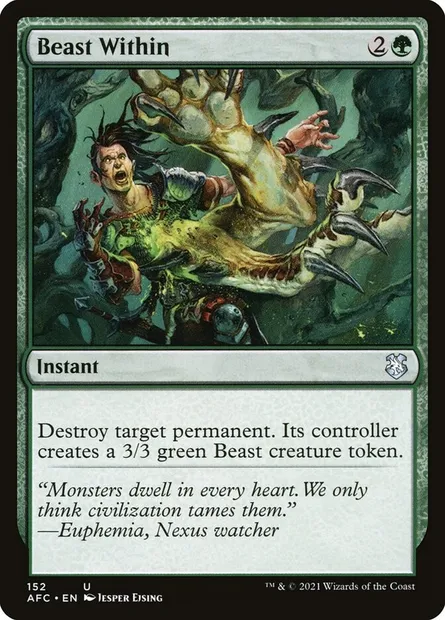 Beast Within, Magic card AFC 152 — Forgotten Realms Commander set