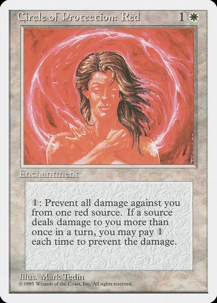 Circle of Protection: Red, Magic card 4ED 17 — Fourth Edition set