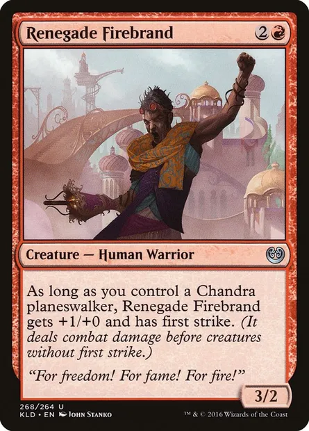 Renegade Firebrand, Magic card KLD 268 — Kaladesh set