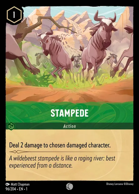 Stampede, Disney Lorcana card CH1-096 — The First Chapter set