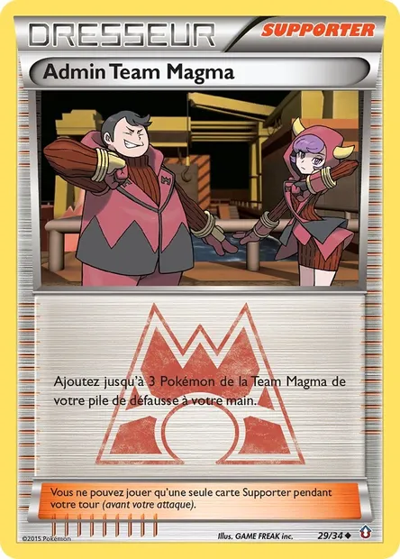Admin Team Magma, carte Pokémon DCR 29 — extension Double Danger