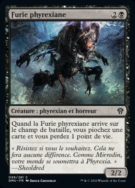 Furie phyrexiane, carte Magic DMU 99 — extension Dominaria Uni