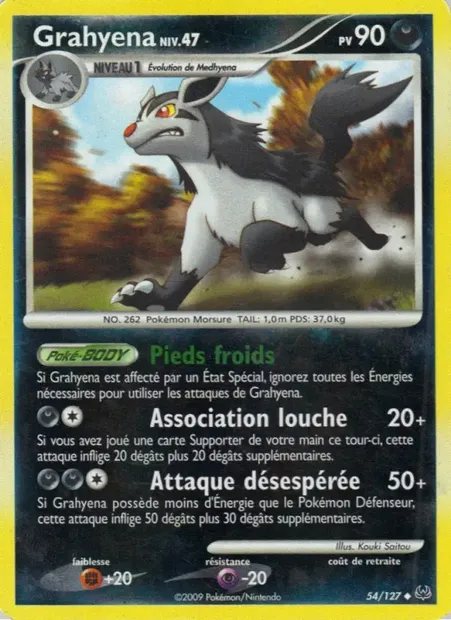 Grahyèna, carte Pokémon PL 54 — extension Platine