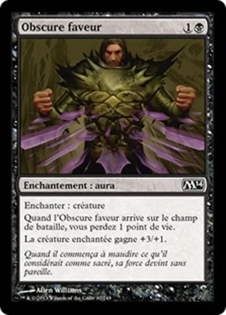 Obscure faveur, carte Magic M14 92 — extension Magic 2014