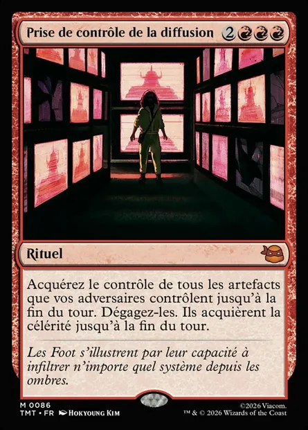 Prise de contrôle de la diffusion, carte Magic TMT 86 — extension Teenage Mutant Ninja Turtles