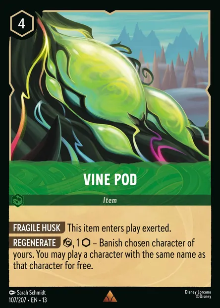 Vine Pod, Disney Lorcana card CH13-107 — Attack of the Vine! set