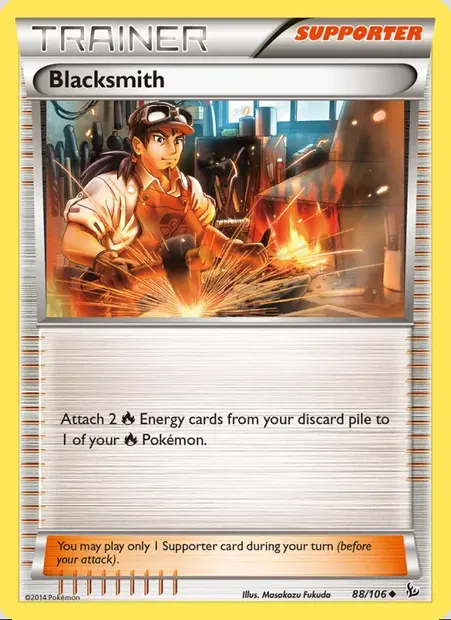 Blacksmith, Pokémon card FLF 88 — Flashfire set