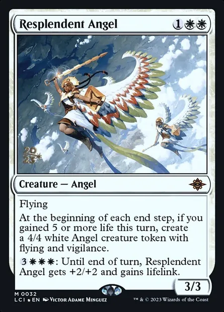Resplendent Angel, Magic card PLCI 32s — The Lost Caverns of Ixalan Promos set
