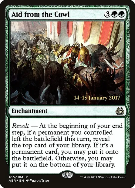 Aide de l'Auvent, carte Magic PAER 105s — extension Aether Revolt Promos