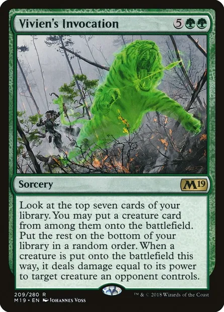 Vivien's Invocation, Magic card M19 209 — Core Set 2019 set