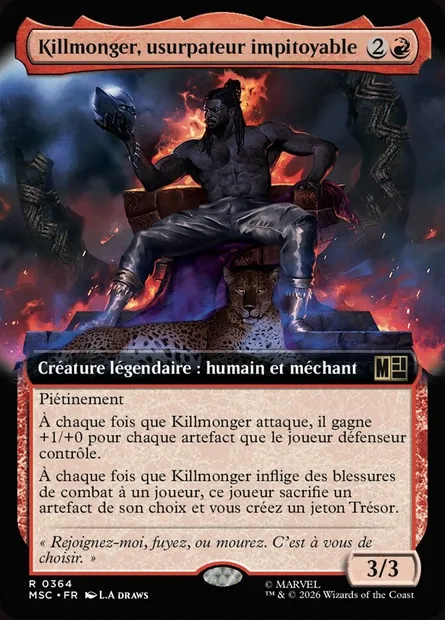 Killmonger, usurpateur impitoyable, carte Magic MSC 364 — extension Marvel Super Heroes Commander