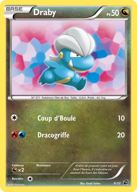 Draby, carte Pokémon DRV 6 — extension Coffre des Dragons