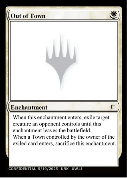 Out of Town, Magic card UNK UW11a — Unknown Event set