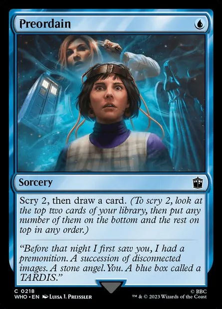 Preordain, Magic card WHO 218 — Doctor Who set