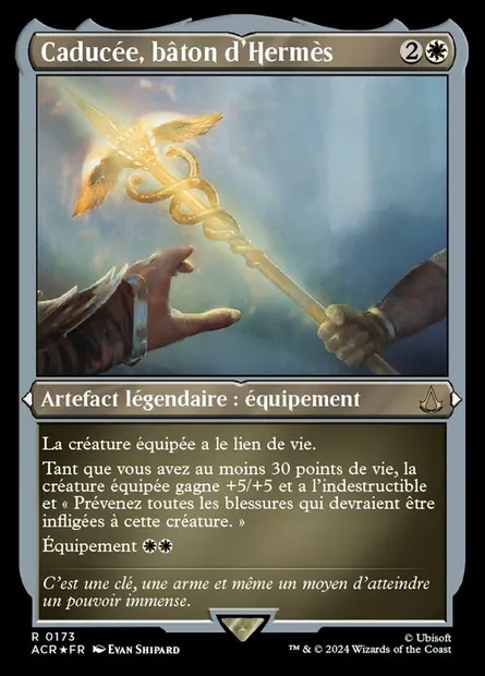 Caducée, bâton d'Hermès, carte Magic ACR 173 — extension Assassin's Creed