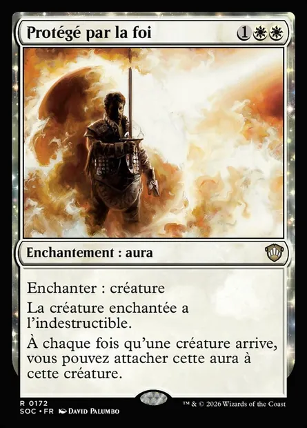 Protégé par la foi, carte Magic SOC 172 — extension Secrets of Strixhaven Commander