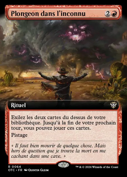 Plongeon dans l'inconnu, carte Magic OTC 64 — extension Outlaws of Thunder Junction Commander