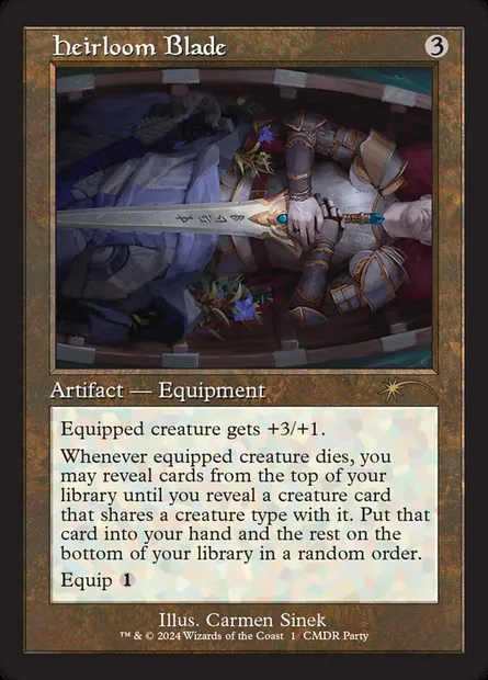 Heirloom Blade, Magic card PW24 16 — Wizards Play Network 2024 set