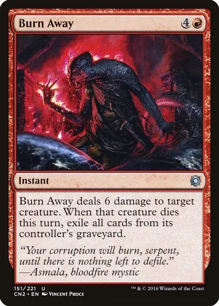Burn Away, Magic card CN2 151 — Conspiracy: Take the Crown set
