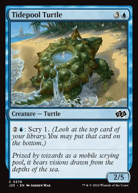 Tidepool Turtle, Magic card J25 376 — Foundations Jumpstart set